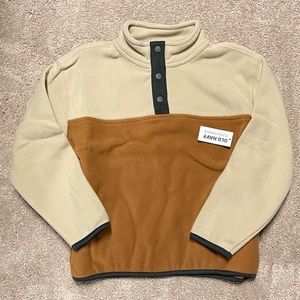 NWT Old Navy Micro Fleece 1/4-Snap-Button Color-Block Pullover Sweater